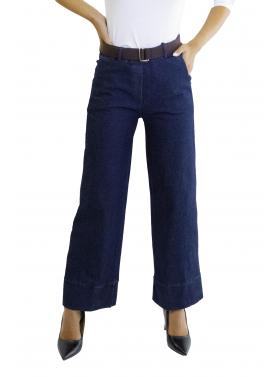 Jeans palazzo con cintura "Giusy"